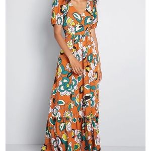 Modcloth Paisley Maxi Dress